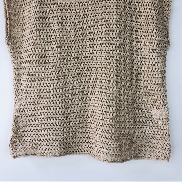 NY&C beige open knit minimalistic boho tank top - Picture 4 of 9